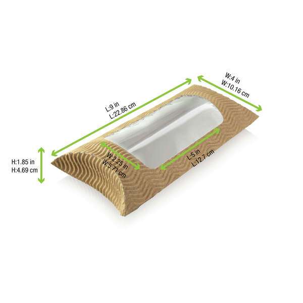 PacknWood 210PLW1K, 24 Oz Rectangular Small Pillow Pack With Window, 250/CS (Discontinued)