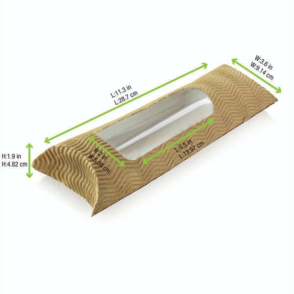 PacknWood 210PLW3K, 32 Oz Rectangular Large Pillow Pack With Window, 250/CS (Discontinued)
