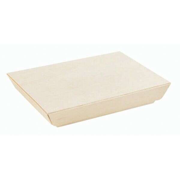 PacknWood 210SAMBQ130, 16 Oz Rectangular "Samurai" Wooden Tray, 100/PK