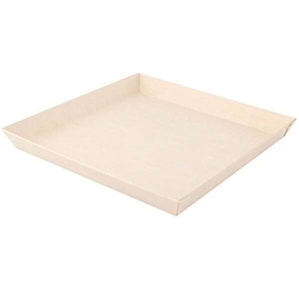 PacknWood 210SAMBQ2323, 42 Oz Square "Samurai" Wooden Dish, 100/PK