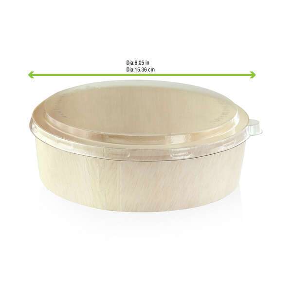 PacknWood 210SAMLBOL155, 22 Oz Clear PET Lid for 210SAMBOL155, 100/PK