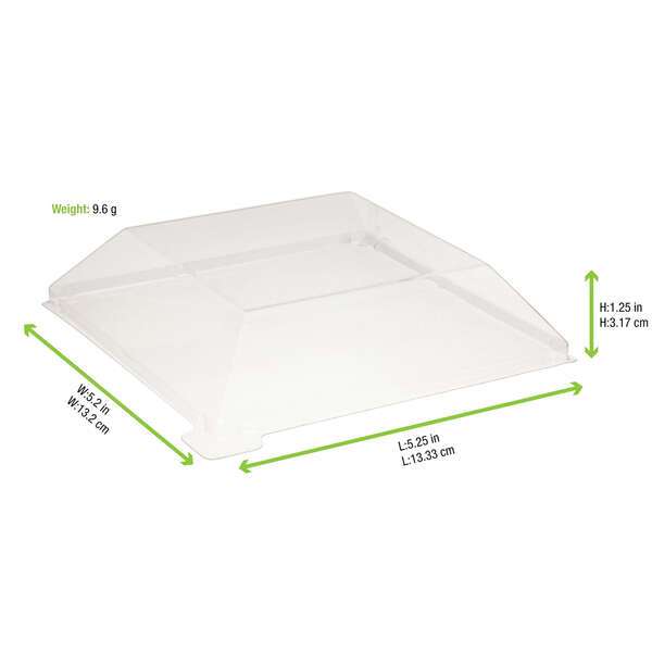 PacknWood 210SAMLT1313, 5-inch Clear PET Lid for 210SAMBQ1313, 100/PK