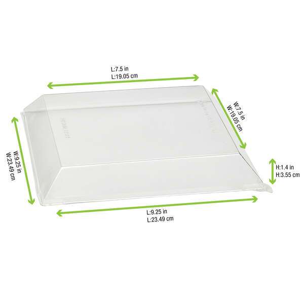 PacknWood 210SAMLT2323, 9-inch Clear PET Lid for 210SAMBQ2323, 100/PK