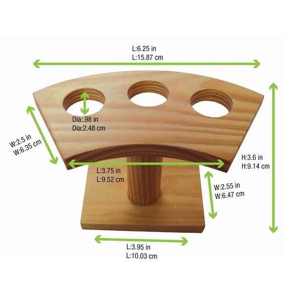 PacknWood 210SBAM3, 6.25-inch 3 Holes Bamboo Cone and Temaki Display, 10/PK