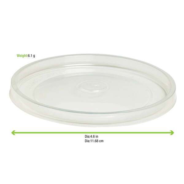 PacknWood 210SOUPLPP114, 4.5-inch Clear PP Lid, 500/CS