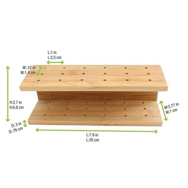 PacknWood 210SPOP8, 8-inch 18 Holes Bamboo Cake Pop Stand, 5/PK