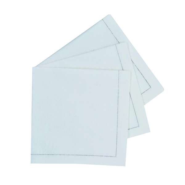 PacknWood 210SVCC20WH, 7.9x7.9-inch Luxury White Snow Cotton Cocktail Napkin, 200/CS