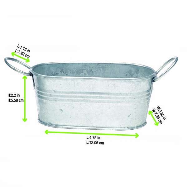 PacknWood 210SXM04, 7 Oz Mini Metal Tub Bucket, 36/PK