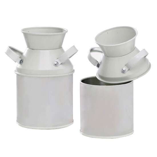 PacknWood 210SXM05-X, 4.2 Oz. Mini Milk Pot, White Metal, 3.9-inch height, 2-inch diameter, 6/CS