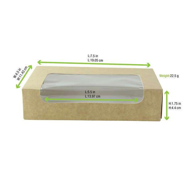 PacknWood 210TOASTK, 28 Oz Kraft laminated Window Box, 200/CS