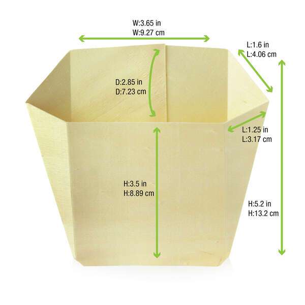 PacknWood 210WCHIP1, 6 Oz Wooden French Fry Scoop, 200/CS