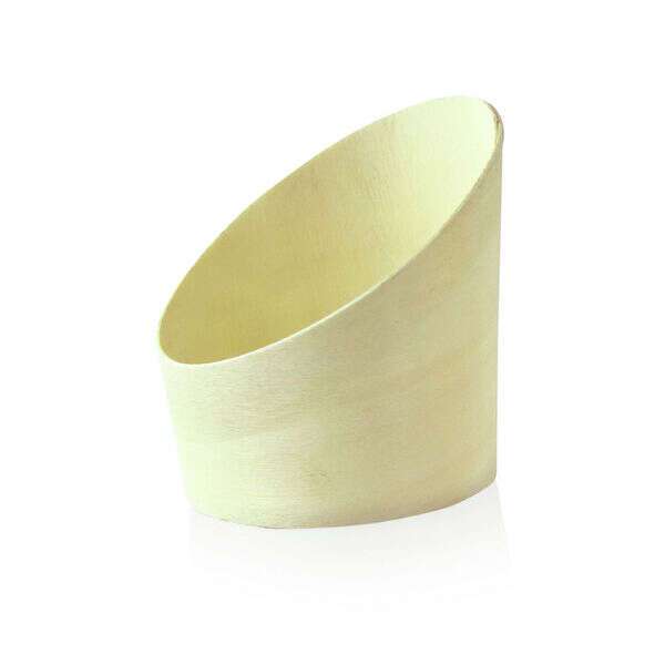 PacknWood 210WFRY1, 2.5 Oz Slanted Wood Cup, 100/PK