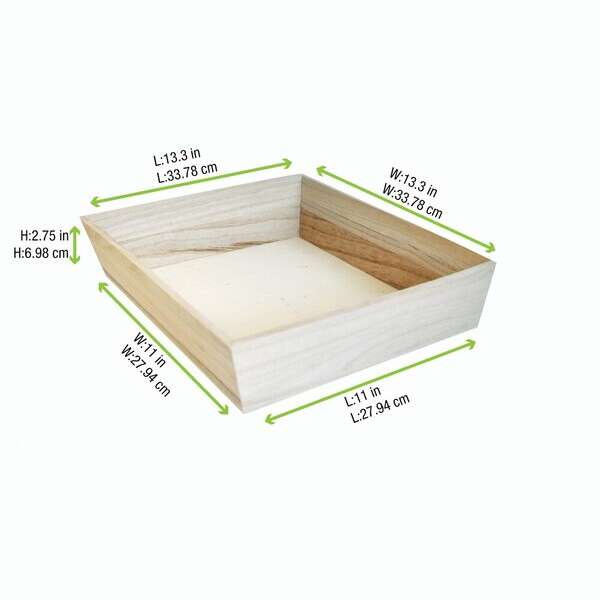PacknWood 210WOODTRAY26H, 13-inch Heavy Duty Wooden Tray, 10/PK