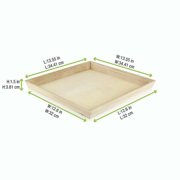 PacknWood 210WOODTRAY31, 13.75-inch Heavy Duty Wooden Tray, 10/PK