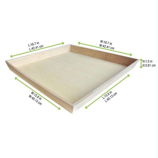 PacknWood 210WOODTRAY3939, 17-inch Heavy Duty Wooden Tray, 10/PK