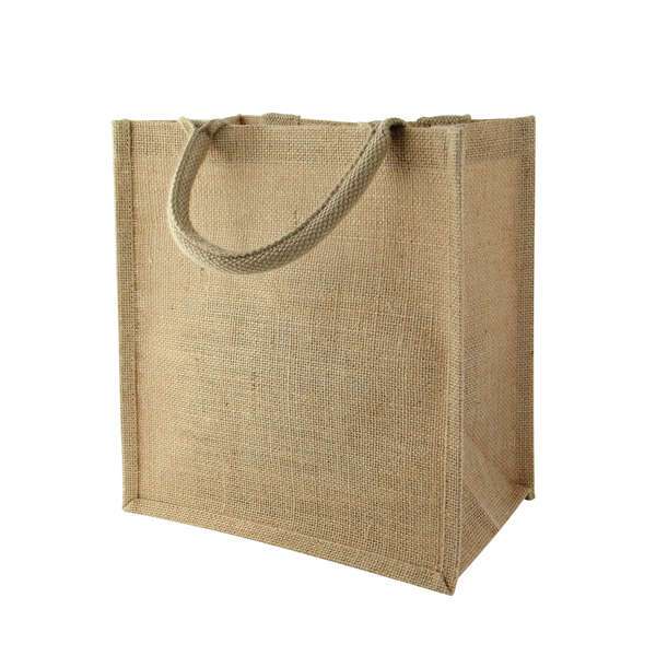PacknWood 294BAGJU2617, 10-inch Natural Carrier Jute Bag with Handle, 30/PK