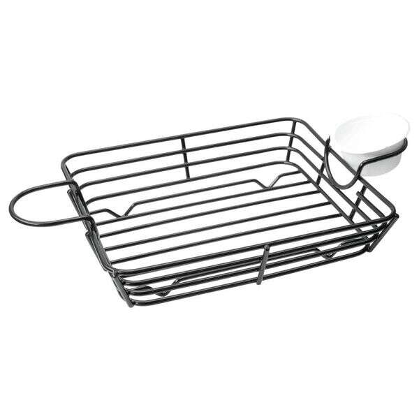 PacknWood 294BASKC26, 12-inch Square Basket with Integrated Ramekin Holders, 6/PK