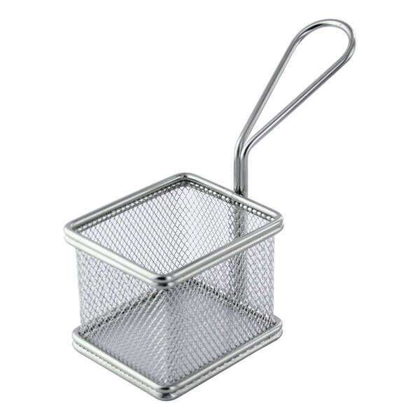 PacknWood 294PANC8, 10 Oz Small Stainless Steel Fryer Basket, 6/PK