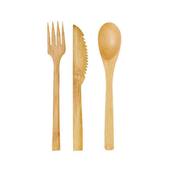 PacknWood 8NPCVBAK121B, 6.25-inch Bambi Bamboo Cutlery Kit, 144/CS