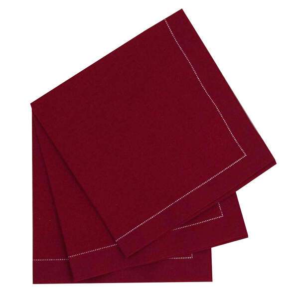 PacknWood 8NPSVCR20RD, 8x8-inch Luxury Red Vine Cotton Cocktail Napkin, 200/CS
