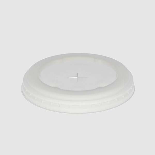 Pactiv e DFL122, Translucent Lid w\Straw Slot for 12-22 Oz Paper Cold Cups, 1200/CS