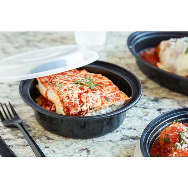 Pactiv NC718B-NS, 16 Oz Newspring Microwavable Takeout Container and Lid Combo, 150/CS