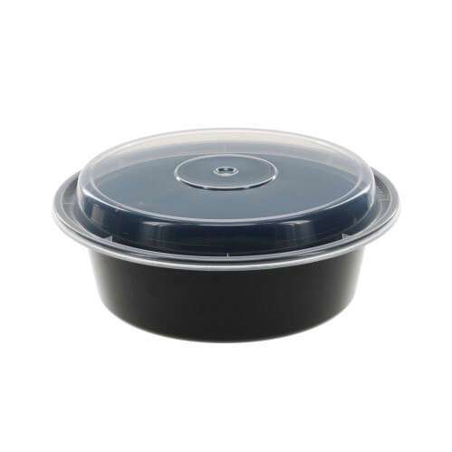Pactiv NC729B-NS, 32 Oz Newspring Microwavable Takeout Container and Lid Combo, 150/CS