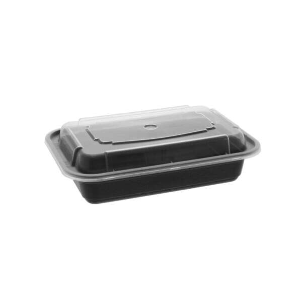 Pactiv NC8168B-NS, 16 Oz Newspring Microwavable Takeout Container and Lid Combo, 150/CS