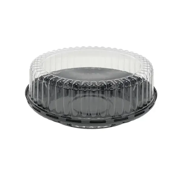 Pactiv PB10B250FY, 9X2.5-Inch Black Base/Clear Lid Pie Containers, 140/CS