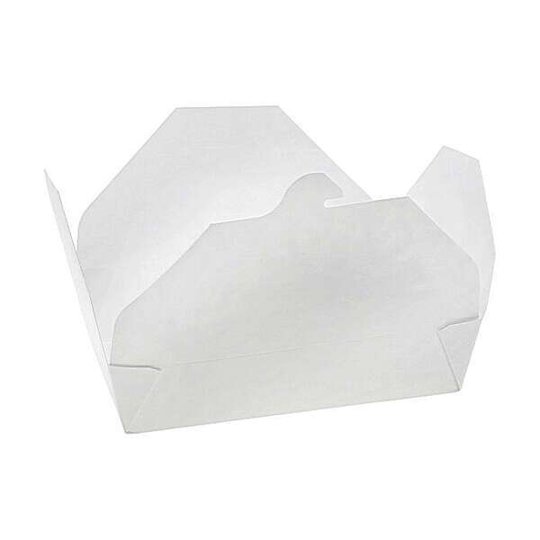 Pactiv SMB02WHT, 8.5x6.25x1.9-Inch White #2 Folded Paper Container, 140/CS