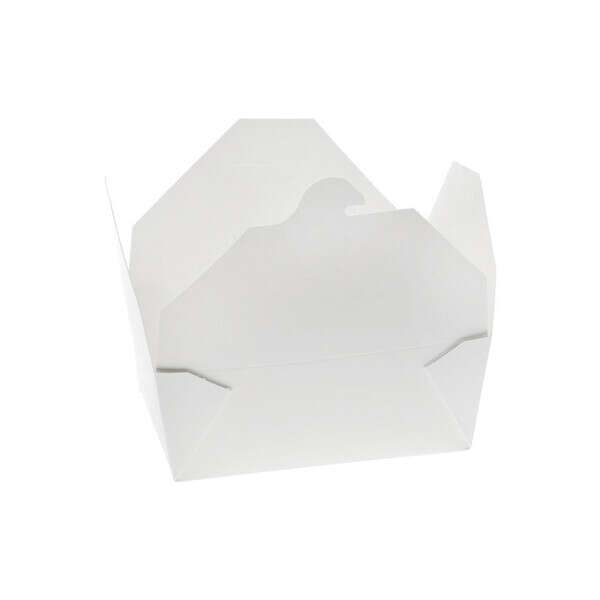 Pactiv CLOSEOUT - Pactiv SMB08WHT, 6.75x5.5x2.5-Inch White #8 Folded Paper Take Out Box, 130/CS (Discontinued)
