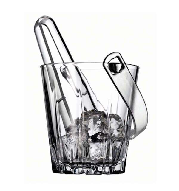 Pasabahce 53588, Ice Bucket w/ Plastic Tongs, 6/Cs