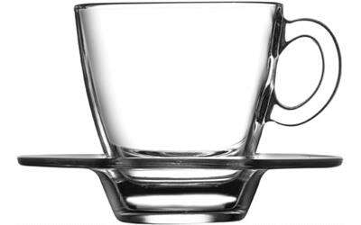 Pasabahce 95756, 2-1/2 Oz Espresso Set, 6+6 Pc/Set, 6 Set/Cs