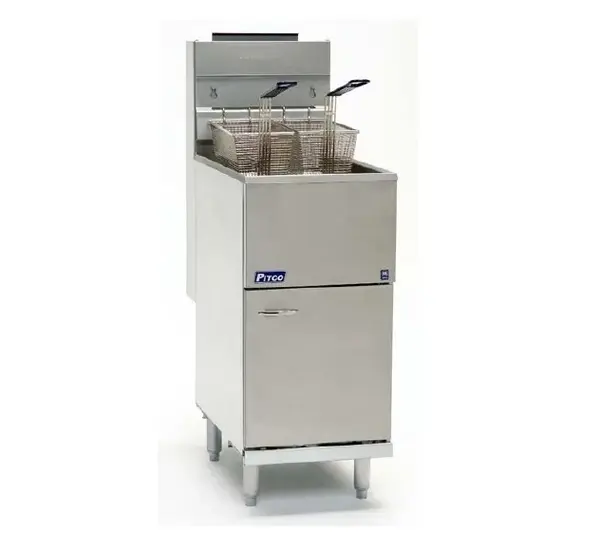 Pitco 40D, 2-Basket Floor Tube Fired Gas Fryer, NSF, CSA