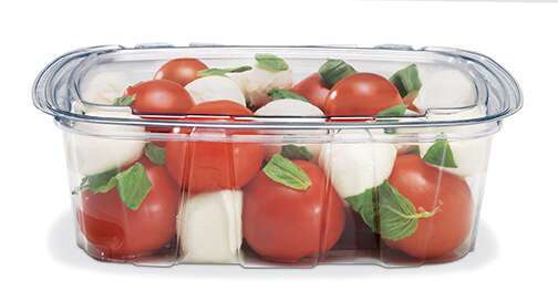 Placon CS3-48T, 48-Ounce Crystal Seal Tamper-Resistant Clear Combo, Container with Flat Lid, 140/CS