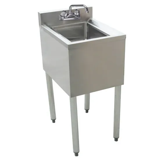 Prepline BAR-1C, 14x18-Inch Stainless Steel 1 Bowl Underbar Hand Sink with Faucet