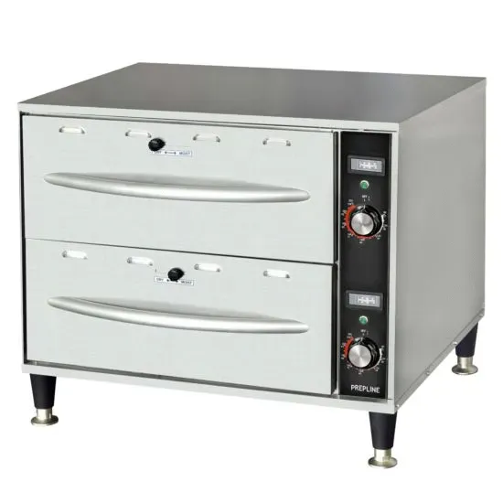 Prepline DW2, Double Freestanding Stainless Steel Drawer Warmer, 900W, 120V