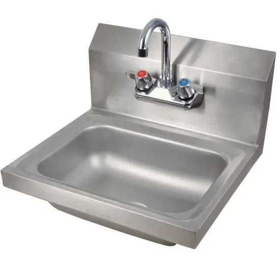 Prepline PHS16, 16x16-Inch Hand Sink, Wall Mount with Faucet, NSF