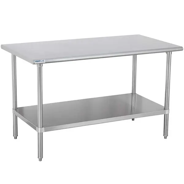 Prepline PWTG-3660, 36x60-inch Stainless Steel Worktable with Galvanized Undershelf