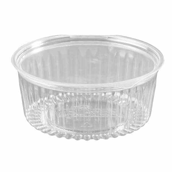 Reynolds CLOSEOUT - Reynolds 10863, 32 Oz Clear PET Plastic Bowl w/ Hinged Flat Lid, 150/CS