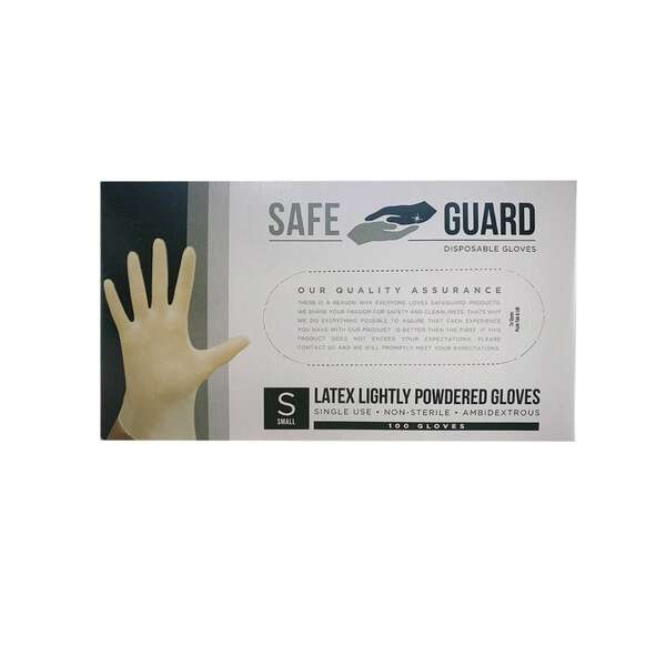 SafeGuard LGSC-X, Powdered Latex Gloves, Small, 100/PK