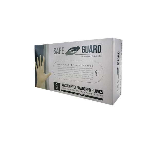 SafeGuard LGSC-X, Powdered Latex Gloves, Small, 100/PK