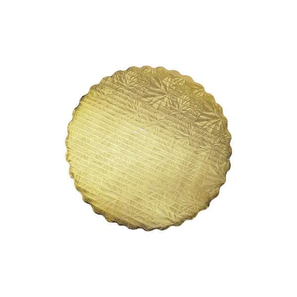 SafePro 10RGS 10-Inch Gold Round Scalloped Cardboard Pads, 0.08 Inches Thick, 200/CS