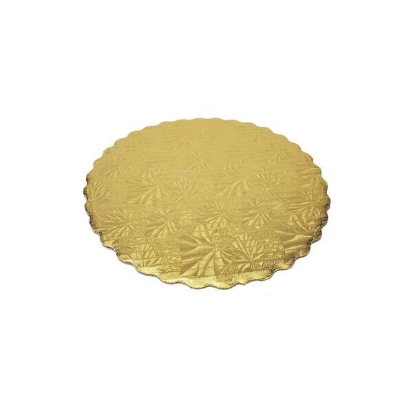 SafePro 10RGS 10-Inch Gold Round Scalloped Cardboard Pads, 0.08 Inches Thick, 200/CS