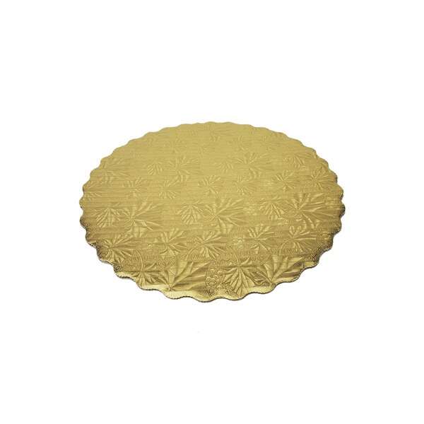 SafePro 12RGS 12-Inch Gold Round Scalloped Cardboard Pads, 0.08 Inches Thick, 100/CS