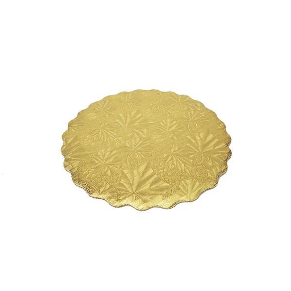 SafePro 8RGS 8-Inch Gold Round Scalloped Cardboard Pads, 0.05 Inches Thick, 200/CS