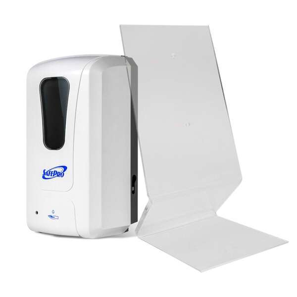 SafePro SET: SafePro Wall Mount Automatic 1200 ML Dispenser And Countertop Dispenser Stand