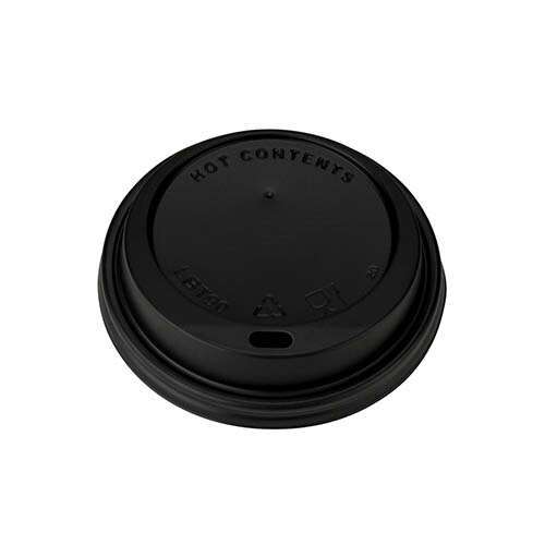SafePro DDL10B Black Dome Lid for 10/12/16/24 Oz Cups, 1000/CS