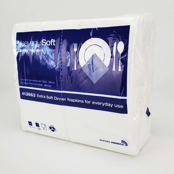 Heavenly Soft DNAPM, 15x17-Inch 2-Ply White Dinner Napkins, 3000/CS