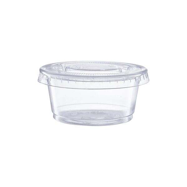 SafePro FK2COMBO, 2 Oz Clear Polypropylene Portion Cup with Lid Combo, 2000/CS